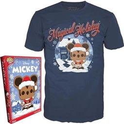 POP! BOXED TEE: DISNEY HOLIDAY - SANTA MICKEY - L FUNKO