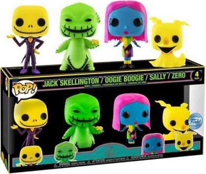 POP! DISNEY - THE NIGHTMARE BEFORE CHRISTMAS - JACK SKELLINGTON, OOGIE BOOGIE, SALLY, ZERO 4-PACK FUNKO