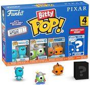 FUNKO BITTY POP! 4-PACK: DISNEY PIXAR - SULLEY, MIKE WAZOWSKI, NEMO, MYSTERY POP! FUNKO POP