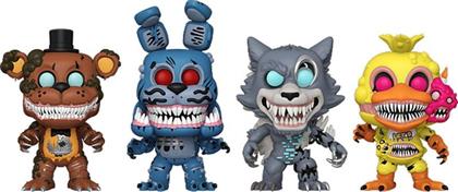 POP! GAMES - FIVE NIGHTS AT FREDDYS - TWISTED FREDDY, TWISTED BONNIE, TWISTED WOLF, TWISTED CHICA 4-PACK FUNKO