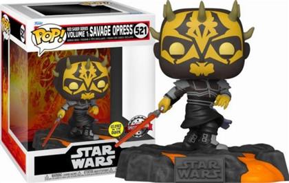 POP! STAR WARS: RED SABER COLLECTION - DARTHSAVAGE OPRESS (GITD) #521 ΦΙΓΟΥΡΑ (EXCLUSIVE) FUNKO