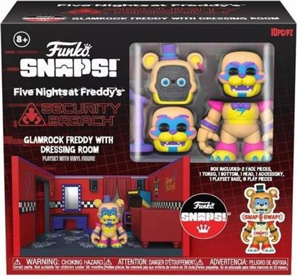 SNAPS! FIVE NIGHTS AT FREDDYS:SECURITY BREACH-GLAMROCK FREDDY WITH DRESSING ROOM 9CM FUNKO