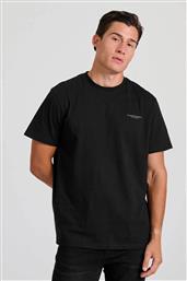 ΑΝΔΡΙΚΟ T-SHIRT ΜΟΝΟΧΡΩΜΟ ΜΕ ΛΟΓΟΤΥΠΟ REGULAR FIT - FBM010-001-04 ΜΑΥΡΟ FUNKY BUDDHA