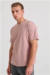 ΑΝΔΡΙΚΟ T-SHIRT ΜΟΝΟΧΡΩΜΟ RELAXED FIT - FBM010-025-04 ΡΟΖ ΑΝΟΙΧΤΟ FUNKY BUDDHA