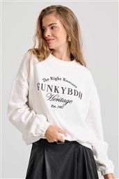 ΓΥΝΑΙΚΕΙΟ ΦΟΥΤΕΡ ΜΕ PRINT RELAXED FIT - FBL010-107-06 ΛΕΥΚΟ FUNKY BUDDHA