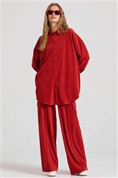 ΓΥΝΑΙΚΕΙΟ ΠΟΥΚΑΜΙΣΟ ΚΟΤΛΕ OVERSIZED - FBL010-106-05 ΚΟΚΚΙΝΟ FUNKY BUDDHA