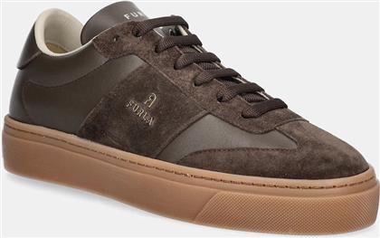 ΔΕΡΜΑΤΙΝΑ ΑΘΛΗΤΙΚΑ ΠΑΠΟΥΤΣΙΑ ENJOY LACE-UP SNEAKER ΧΡΩΜΑ: ΚΑΦΕ, YI79ENJ BX3712 2566S FURLA
