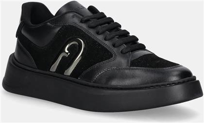 ΔΕΡΜΑΤΙΝΑ ΑΘΛΗΤΙΚΑ ΠΑΠΟΥΤΣΙΑ LACE-UP SNEAKER T.3 ΧΡΩΜΑ: ΜΑΥΡΟ, YJ92SPT BX4243 F2200 FURLA