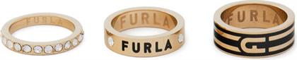 ΣΕΤ 3 ΔΑΧΤΥΛΙΔΙΑ ARCH STRIPE WJ00175-N79000-O6000-1-007-20-CN-S ΧΡΥΣΟ FURLA