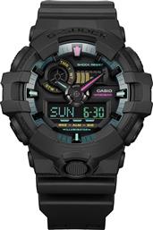 ΡΟΛΟΙ MULTI-FLUORESCENT ACCENTS GA-700MF-1AER ΜΑΥΡΟ G SHOCK