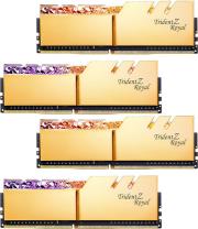 RAM F4-3600C16Q-32GTRGC 32GB (4X8GB) DDR4 3600MHZ TRIDENT Z ROYAL GOLD RGB QUAD KIT GSKILL από το e-SHOP