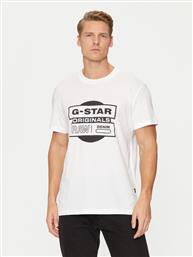 T-SHIRT ORIGINALS D25443-8415 ΛΕΥΚΟ REGULAR FIT G STAR