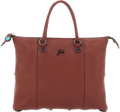 ΓΥΝΑΙΚΕΙΑ ΔΕΡΜΑΤΙΝΗ ΠΟΛΥΜΟΡΦΙΚΗ ΤΣΑΝΤΑ SHOPPER ΜΟΝΟΧΡΩΜΗ ΜΕ ΜΕΤΑΛΛΙΚΟ ΛΟΓΟΤΥΠΟ ''G3 PLUS SIZE M'' - G000033T2X2428 ΚΕΡΑΜΙΔΙ GABS