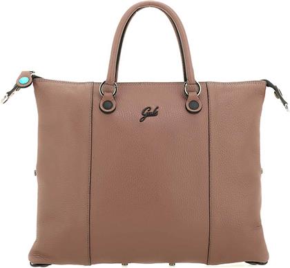 ΓΥΝΑΙΚΕΙΑ ΔΕΡΜΑΤΙΝΗ ΠΟΛΥΜΟΡΦΙΚΗ ΤΣΑΝΤΑ SHOPPER ΜΟΝΟΧΡΩΜΗ ΜΕ ΜΕΤΑΛΛΙΚΟ ΛΟΓΟΤΥΠΟ ''G3 PLUS SIZE M'' - G000033T2X2428 ΣΑΠΙΟ ΜΗΛΟ GABS