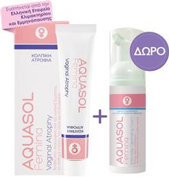 PROMO AQUASOL FEMINA VAGINAL ATROPHY CREAM 30ML & ΔΩΡΟ INTIMATE CLEANSING FOAM 40ML GALENICA