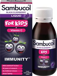 SAMBUCOL BLACK ELDERBERRY FOR KIDS + VITAMIN C LIQUID FORMULA ΣΥΜΠΛΗΡΩΜΑ ΔΙΑΤΡΟΦΗΣ ΣΕ ΜΟΡΦΗ ΣΙΡΟΠΙΟΥ ΓΙΑ ΠΑΙΔΙΑ ΜΕ ΒΙΤΑΜΙΝΗ C & ΜΑΥΡΟ ΣΑΜΠΟΥΚΟ ΓΙΑ ΤΗΝ ΕΝΙΣΧΥΣΗ ΤΟΥ ΑΝΟΣΟΠΟΙΗΤΙΚΟΥ ΜΕ ΕΥΧΑΡΙΣΤΗ ΓΕΥΣΗ 120ML GALENICA