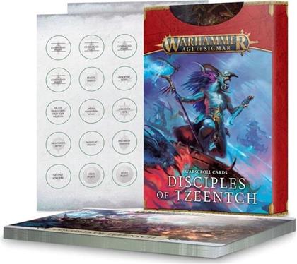 WARHAMMER AGE OF SIGMAR - WARSCROLL CARDS: DISCIPLES OF TZEENTCH GAMES WORKSHOP