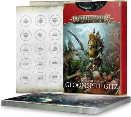 WARHAMMER AGE OF SIGMAR - WARSCROLL CARDS: GLOOMSPITE GITZ GAMES WORKSHOP