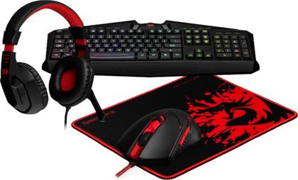 GAMING ΣΕΤ REDRAGON S101 4 ΣΕ 1 ΠΛΗΚΤΡΟΛΟΓΙΟ ΜΕ RGB ΦΩΤΙΣΜΟ, ΠΟΝΤΙΚΙ, ΑΚΟΥΣΤΙΚΑ MOUSE PAD