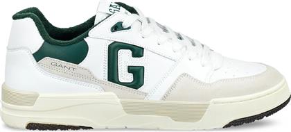 ΑΝΔΡΙΚΑ ΔΕΡΜΑΤΙΝΑ SNEAKERS BROOKPAL 31631005-G247 ΛΕΥΚΟ-ΠΡΑΣΙΝΟ GANT