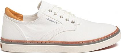 ΑΝΔΡΙΚΑ SNEAKERS ΜΕ ΚΟΡΔΟΝΙΑ ''PREPVILLE'' - 20638499 ΛΕΥΚΟ GANT