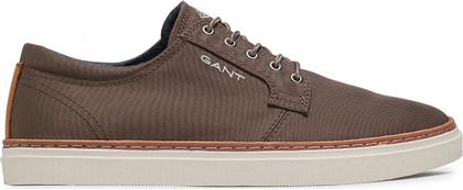 ΑΝΔΡΙΚΑ SNEAKERS ΜΕ LOGO PRINT ΣΤΟ ΠΛΑΙ ΚΑΙ ΔΕΡΜΑΤΙΝΕΣ ΛΕΠΤΟΜΕΡΕΙΕΣ ''PREPVILLE'' - 22638666 ΧΑΚΙ GANT
