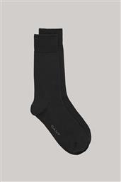 ΑΝΔΡΙΚΕΣ ΚΑΛΤΣΕΣ ΜΟΝΟΧΡΩΜΕΣ RIBBED ΜΕ LOGO PRINT ''MERINO WOOL'' - 9960215 ΜΑΥΡΟ GANT
