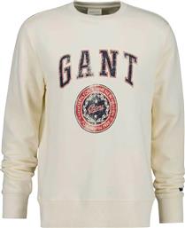 ΑΝΔΡΙΚΗ ΜΠΛΟΥΖΑ ΦΟΥΤΕΡ ΜΕ GRAPHIC LOGO PRINT REGULAR FIT - 2067060 ΚΡΕΜ GANT