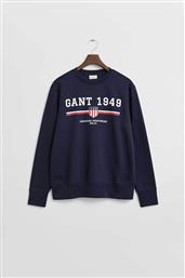 ΑΝΔΡΙΚΗ ΜΠΛΟΥΖΑ ΦΟΥΤΕΡ ΜΕ GRAPHIC LOGO REGULAR FIT - 2067043 ΜΠΛΕ ΣΚΟΥΡΟ GANT από το NOTOS