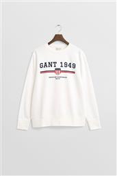 ΑΝΔΡΙΚΗ ΜΠΛΟΥΖΑ ΦΟΥΤΕΡ ΜΕ GRAPHIC LOGO REGULAR FIT - 2067043 ΛΕΥΚΟ GANT