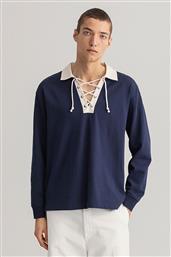 ΑΝΔΡΙΚΗ ΜΠΛΟΥΖΑ ΜΕ CONTRAST ΓΙΑΚΑ ΜΕ ΚΟΡΔΟΝΙΑ ''ROUGH WEATHER LACE UP'' - 2005078 ΜΠΛΕ ΣΚΟΥΡΟ GANT