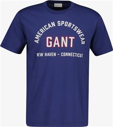ΑΝΔΡΙΚΗ ΜΠΛΟΥΖΑ T-SHIRT REGULAR FIT - 2003364 ΜΠΛΕ ΡΑΦ GANT
