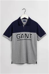 ΑΝΔΡΙΚΗ POLO ΜΠΛΟΥΖΑ COLOURBLOCKED ''PIQUE'' - 2005054 ΜΠΛΕ ΣΚΟΥΡΟ GANT
