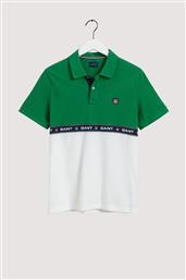 ΑΝΔΡΙΚΗ ΠΟΛΟ ΜΠΛΟΥΖΑ ΜΕ LOGO PRINT REGULAR FIT ''RETRO SHIELD'' - 2022119 ΠΡΑΣΙΝΟ GANT