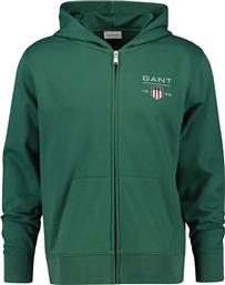 ΑΝΔΡΙΚΗ ΖΑΚΕΤΑ ΦΟΥΤΕΡ ΜΕ ΚΟΥΚΟΥΛΑ ΚΑΙ GRAPHIC LOGO PRINT REGULAR FIT - 2044015 ΠΡΑΣΙΝΟ ΑΝΟΙΧΤΟ GANT