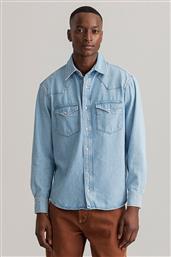 ΑΝΔΡΙΚΟ DENIM ΠΟΥΚΑΜΙΣΟ ΜΕ ΤΣΕΠΕΣ RELAXED FIT ''WESTERN'' - 3030714 GANT