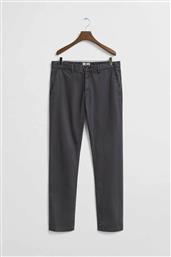 ΑΝΔΡΙΚΟ ΠΑΝΤΕΛΟΝΙ CHINO STRUCTURED SLIM FIT - 1505228 ΑΝΘΡΑΚΙ GANT από το NOTOS