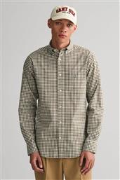 ΑΝΔΡΙΚΟ ΠΟΥΚΑΜΙΣΟ BUTTON DOWN CLASSIC POPLIN ΜΕ ΚΑΡΟ ΣΧΕΔΙΟ ΚΑΙ ΤΣΕΠΗ ΜΕ ΚΕΝΤΗΜΕΝΟ ΛΟΓΟΤΥΠΟ REGULAR FIT - 3000120 ΛΑΔΙ GANT