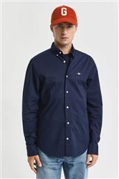 ΑΝΔΡΙΚΟ ΠΟΥΚΑΜΙΣΟ BUTTON DOWN CLASSIC POPLIN ΜΕ ΚΕΝΤΗΜΕΝΟ ΛΟΓΟΤΥΠΟ SLIM FIT - 3000102 ΜΠΛΕ ΣΚΟΥΡΟ GANT