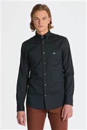 ΑΝΔΡΙΚΟ ΠΟΥΚΑΜΙΣΟ BUTTON DOWN CLASSIC POPLIN ΜΕ ΤΣΕΠΗ ΚΑΙ ΚΕΝΤΗΜΕΝΟ ΛΟΓΟΤΥΠΟ REGULAR FIT - 3000100 ΜΑΥΡΟ GANT