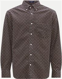 ΑΝΔΡΙΚΟ ΠΟΥΚΑΜΙΣΟ BUTTON-DOWN ΜΕ ALL-OVER PRINT ΚΑΙ ΑΠΛΙΚΕ ΤΣΕΠΗ REGULAR FIT - 3220078 ΜΠΛΕ ΣΚΟΥΡΟ GANT
