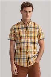 ΑΝΔΡΙΚΟ ΠΟΥΚΑΜΙΣΟ BUTTON DOWN ΜΕ ΚΑΡΟ ΣΧΕΔΙΟ ''INDIAN MADRAS SHORT'' - 3043031 ΚΙΤΡΙΝΟ GANT