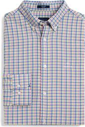 ΑΝΔΡΙΚΟ ΠΟΥΚΑΜΙΣΟ BUTTON DOWN ΜΕ ΚΑΡΟ ΣΧΕΔΙΟ ΚΑΙ ΚΕΝΤΗΜΕΝΟ ΛΟΓΟΤΥΠΟ REGULAR FIT - 3014430 ΜΠΛΕ GANT