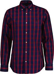 ΑΝΔΡΙΚΟ ΠΟΥΚΑΜΙΣΟ BUTTON-DOWN ΜΕ ΚΑΡΟ ΣΧΕΔΙΟ ''REG INDIGO CHECK'' - 3220066 ΚΟΚΚΙΝΟ GANT