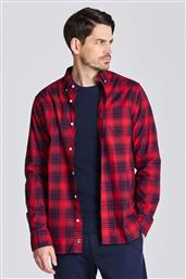 ΑΝΔΡΙΚΟ ΠΟΥΚΑΜΙΣΟ BUTTON-DOWN ΜΕ ΚΑΡΟ ΣΧΕΔΙΟ REGULAR FIT - 3220044 ΚΟΚΚΙΝΟ GANT