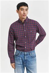 ΑΝΔΡΙΚΟ ΠΟΥΚΑΜΙΣΟ BUTTON DOWN ΜΕ ΚΑΡΟ ΣΧΕΔΙΟ REGULAR FIT - 3250213 ΜΠΟΡΝΤΟ GANT