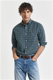 ΑΝΔΡΙΚΟ ΠΟΥΚΑΜΙΣΟ BUTTON DOWN ΜΕ ΚΑΡΟ ΣΧΕΔΙΟ REGULAR FIT - 3250213 ΠΡΑΣΙΝΟ GANT