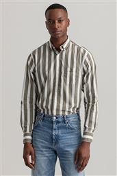 ΑΝΔΡΙΚΟ ΠΟΥΚΑΜΙΣΟ BUTTON DOWN ΜΕ ΡΙΓΕ ΣΧΕΔΙΟ ''WIDE STRIPE POPLIN'' - 3042730 ΛΑΔΙ GANT