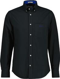 ΑΝΔΡΙΚΟ ΠΟΥΚΑΜΙΣΟ BUTTON DOWN ΜΕ ΤΣΕΠΗ ΚΑΙ ΚΕΝΤΗΜΕΝΟ ΛΟΓΟΤΥΠΟ REGULAR FIT - 3250221 ΜΑΥΡΟ GANT