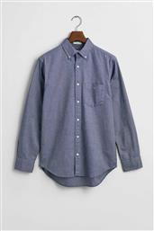 ΑΝΔΡΙΚΟ ΠΟΥΚΑΜΙΣΟ BUTTON DOWN OXFORD ΜΕ ΤΣΕΠΗ ΚΑΙ ΚΕΝΤΗΜΕΝΟ ΛΟΓΟΤΥΠΟ REGULAR FIT - 3000200 ΜΠΛΕ ΡΑΦ GANT